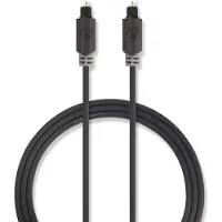Nedis Optisk ljudkabel | TosLink Hane | TosLink Hane | 3.00 m | Rund | PVC | Antracit | Låda