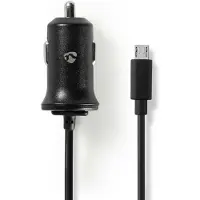 Nedis - Strömadapter för bil - 2.4 A (mikro-USB typ B) - svart