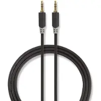 Nedis Stereoljudkabel | 3.5 mm Hane | 3.5 mm Hane | Guldplaterad | 5.00 m | Rund | Antracit | Låda