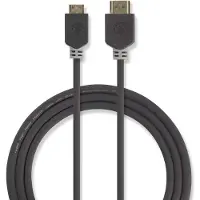 Nedis High Speed ??HDMI (tm) kabel med Ethernet | HDMI(tm) Kontakt | HDMI(tm) Mini kontakt | 4K@60Hz | 18 Gbps | 2.00 m | Rund | PVC | Antracit | Kartong med fönster
