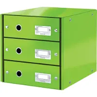Leitz Click & Store WOW - Lådskåp - 3 lådor - för A4 (210 x 297 mm) - grön