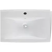 vidaXL Lyxigt rektangulärt handfat 60 x 46 cm keramiskt vit