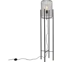 QAZQA Industriell golvlampa svart - Bliss Vefa