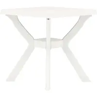 vidaXL Cafébord vit 70x70x72 cm plast