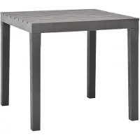 vidaXL Trädgårdsbord Moka 78x78x72 cm Plast