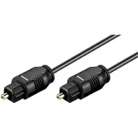 KASH S-Conn 69002-3.0 Toslink Digital Audio Anslutningskabel [1x Toslink hane (ODT) - 1x Toslink hane (ODT)] 3 m Svart guldpläterad kontakt