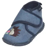 Playshoes Toffel med kardborreknäppa igelkott