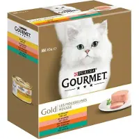 Gourmet Gold Mousse med kyckling, lax, njure, kanin våtfoder katt
