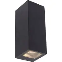 QAZQA Modern vägglampa svart 2-ljus GU10 AR70 IP54 - Baleno