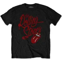Ginza.se The Rolling Stones: Unisex T-Shirt/Script Logo (Black) (Soft Hand Inks) (Small)