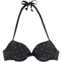 LASCANA Bikiniöverdel 'Sparkel' svart