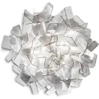 Slamp Taklampor , Clizia, dimbara, Grå, Vardagsrum, Plast, Design