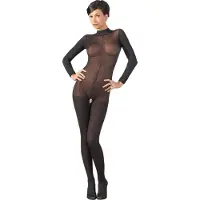 NO:XQSE Genomskinlig Catsuit - Svart - XL/2XL - Svart