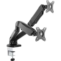 Icy Box IB-MS304-T, Monitorständer mit Tischhalterung für 2 Monitore bis zu 27'' (68 cm) Monitor bordsfäste 68,6 cm (27) Tiltbar, Svängbar, Vridbar, Justerbar