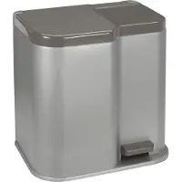 Curver papperskorg Duo 21 L DUO PEDALBIN silver / grå