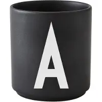 Design Letters Personlig Porslinsmugg T - Tekoppar Benporslin Svart