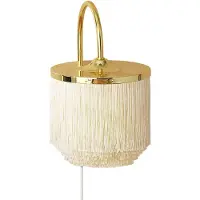 Warm Nordic Vägglampa , Fringe, Beige, Vardagsrum, Metall, Vintage / retro