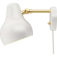 Louis Poulsen Design vägglampa VL38, dimbar, Vitt / opal, Vardagsrum / matsal, Aluminium / grå / zink, Design, Vägglampa, vägglampa inomhus