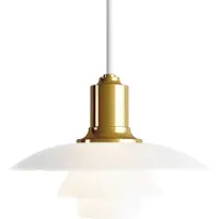 Louis Poulsen Taklampa , PH 2/1, dimbara, Guld / mässing, Vardagsrum, Glas, Design