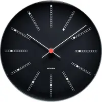 Arne Jacobsen Bankers Väggur Svart 29 cm