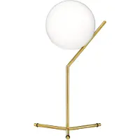 Flos Design bordslampa IC T1, dimbar, Mässing / guld, Vardagsrum / matsal, Mässing, Design, Bordslampa