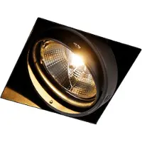 QAZQA Infälld spotlight svart GU10 AR111 trimless - Oneon