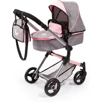 Bayer NEO VARIO kombi dockvagn, grå/pink