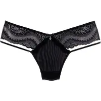 Petite fleur GOLD String svart