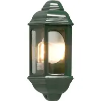 Konstsmide Vägglampa utomhus CAGLIARI, dimbar, Grön, Glas, Lantlig / rustik, Utomhusvägglampa