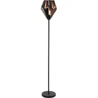 Eglo Golvlampa Carlton, Svart, Vardagsrum / matsal, Metall, Vintage, Golvlampa