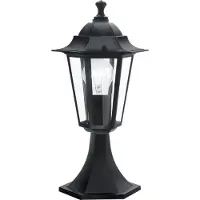 Eglo LATERNA 4, Utomhus pelar-/stolpbelysning, Svart, Glas, IP44, I, Transparent
