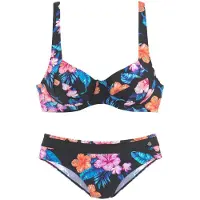 LASCANA Bikini blå / orange / rosa / svart