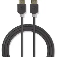 Nedis Ultra High Speed ??HDMI (tm) kabel | HDMI(tm) Kontakt | HDMI(tm) Kontakt | 8K@60Hz | 48 Gbps | 2.00 m | Rund | 6.5 mm | Antracit | Låda