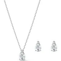 Swarovski Stilla Attract Päronsats Utsökt Rodiumpläterat Kristallhalsband Damhalsband 5569174 Box (Random Color)