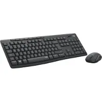 Logitech MK295 Silent - Sats med tangentbord och mus - trådlös - 2.4 GHz - hela norden - grafit