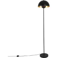 QAZQA Industriell golvlampa svart med guld 160 cm - Magnax