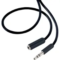 Speaka Professional SP-7870468 Teleplugg Audio Förlängningskabel [1x Teleplugg 3.5 mm - 1x Telejack 3.5 mm] 3.00 m Svart SuperSoft-kabelhölje