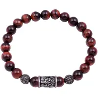Northern Viking Jewelry Tiger Eye Tree Of Life armband NVJRA017