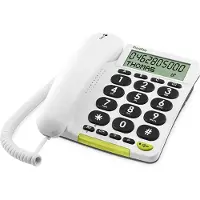 Doro PhoneEasy 312cs - Fast telefon med nummerpresentation - vit