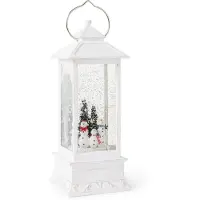 Konstsmide 4365-200 LED-Laterne Snögubbar Varmvit LED Vit Snötäckt, fylld med vatten, Timer, med brytare