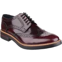 Base london Woburn Läder Herrskor I Broguemodell, Bordo