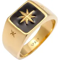 KUZZOI Ring 'Siegel' guld / svart