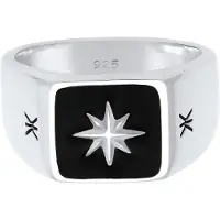 KUZZOI Ring 'Siegel' svart / silver