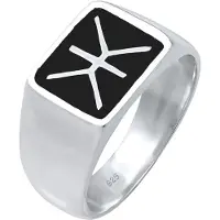 KUZZOI Ring svart / silver