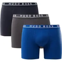 BOSS Boxershorts 'Power' indigo / nattblå / mörkgrå / vit