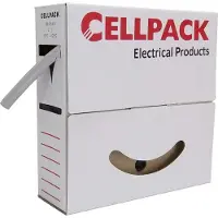 Cellpack 127063 Krympslang utan lim Vit 6.40 mm 3.20 mm Krympförhållande:2:1 10 m