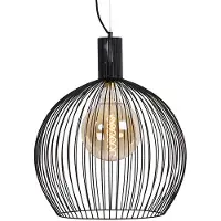 QAZQA Design rund pendellampa svart 50 cm - Dos