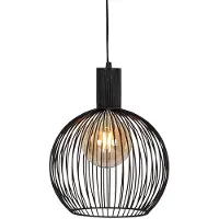 QAZQA Design rund pendellampa svart 30 cm - Dos