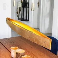 Quitani Pendellampa Malu , dimbar, Mässing / guld, Vardagsrum / matsal, Aluminium / grå / zink, Modern