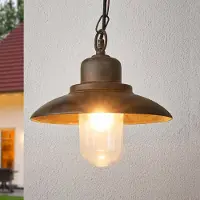 MORETTI Luce PALERMO taklampa för utomhusbruk, Brun / mässing, Mässing, Lantlig / rustik
